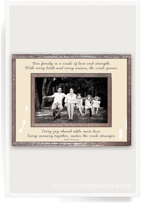 Our Family Is A Circle Copper & Glass Photo Frame - Ben's Garden 'our Family Is A Circle' (300x427), Png Download