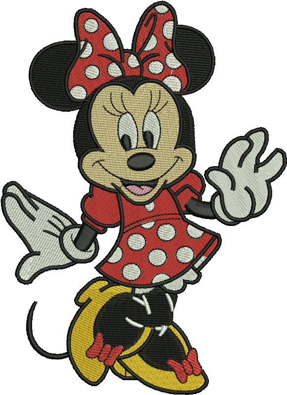 Custom Embroidery Designs Is An Art Of Converting The - Minnie Mouse (627x808), Png Download
