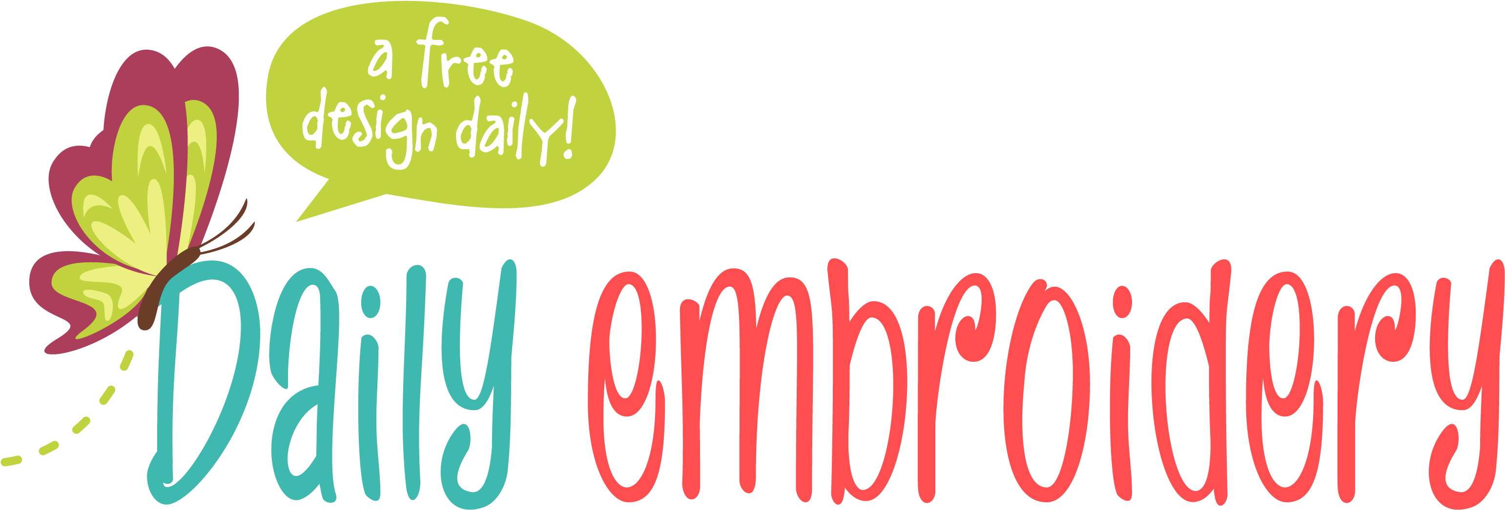 Daily Embroidery Subscription - Calligraphy (3156x1581), Png Download