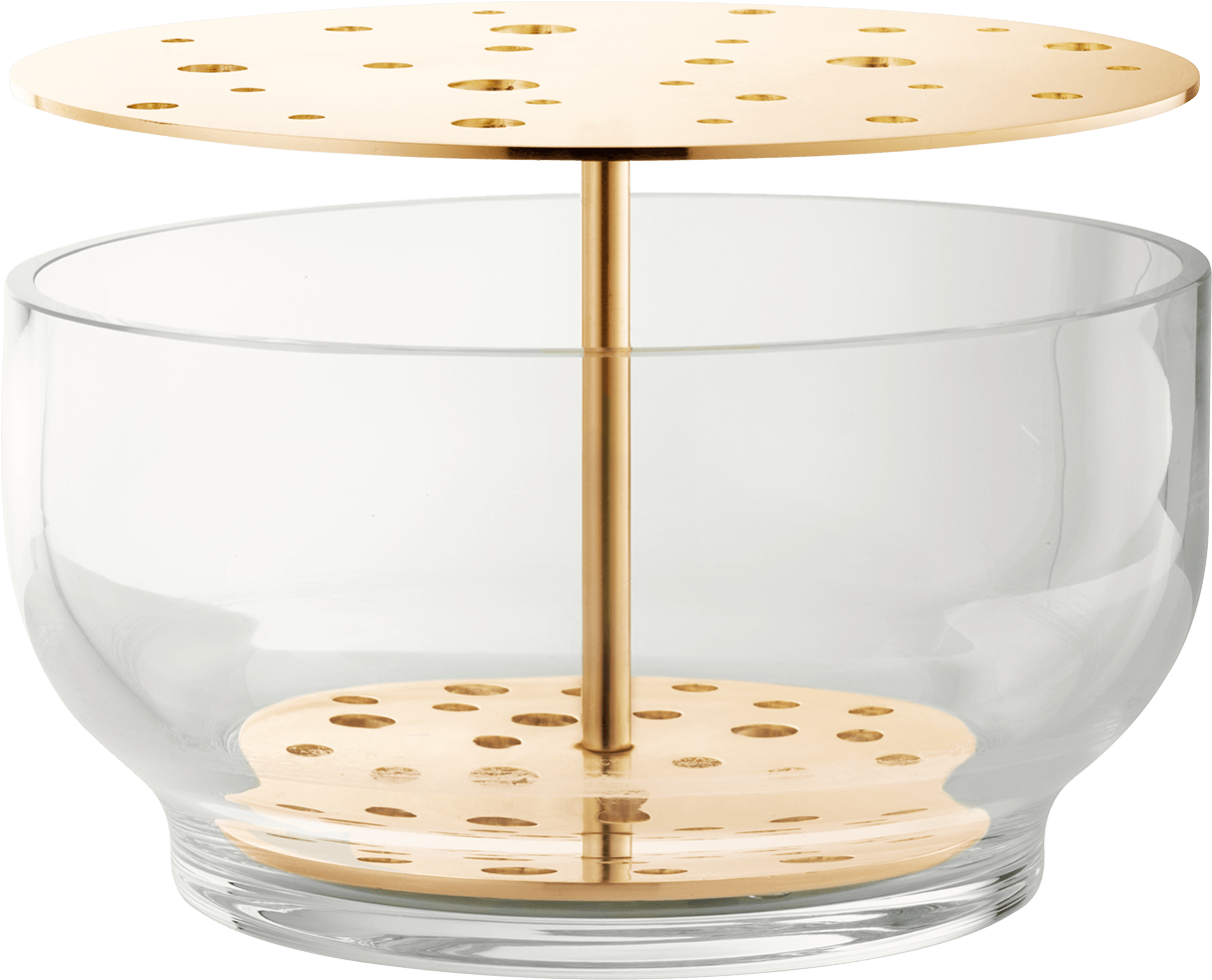 Ikebana Vase Large, Solid Brass And Glass - Fritz Hansen Ikebana Vase L (1600x1840), Png Download