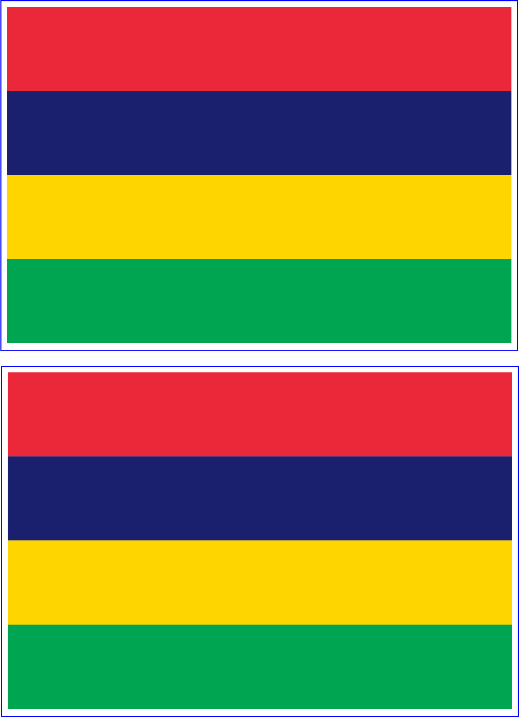 Download This Free Printable Mauritius Template A4 - Flag Of Mauritius (2480x3508), Png Download