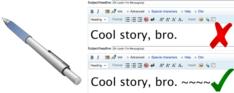 Sign Your Posts Wrong And Right - Coole Geschichte, Bro. Karte (800x319), Png Download