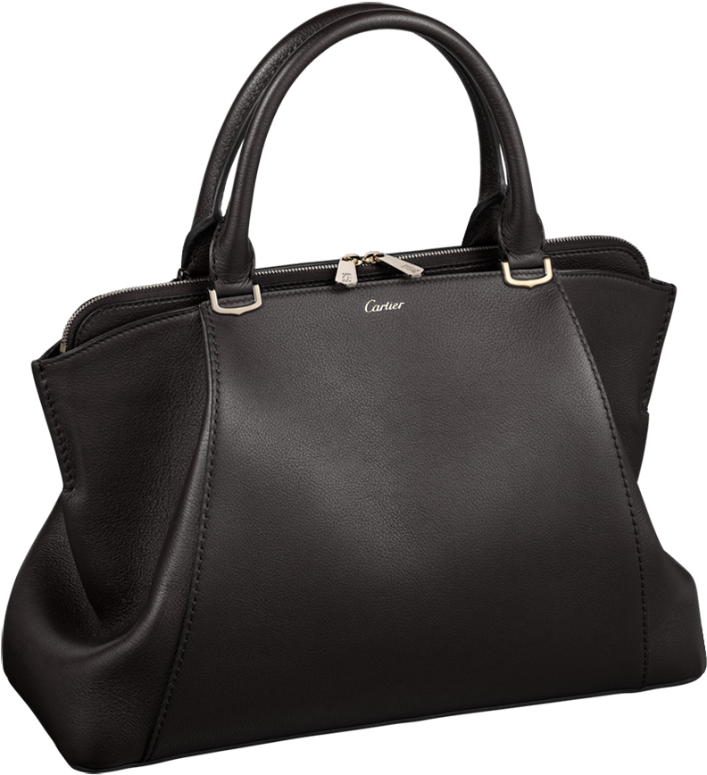 Black Handbag Cartier Png Clip Art - Cartier C De Bag Black (824x883), Png Download