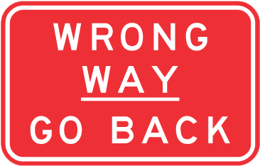 Wrong Way Go Back (365x365), Png Download