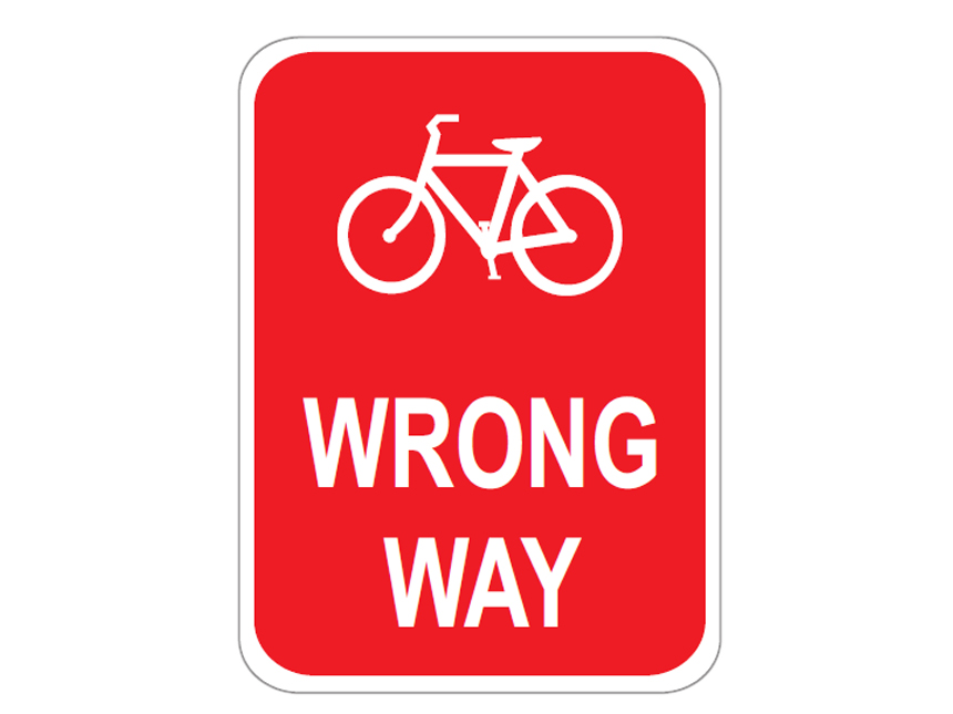 Signs - Stop Wrong Way Sign (860x645), Png Download