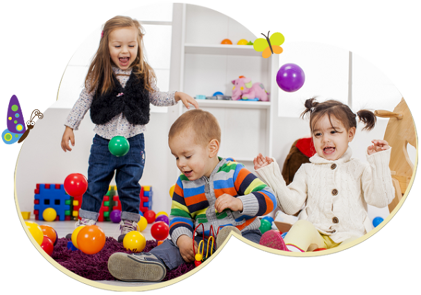 1 4 2 Image Of Young Children Playing - Children Daycare Center (607x426), Png Download