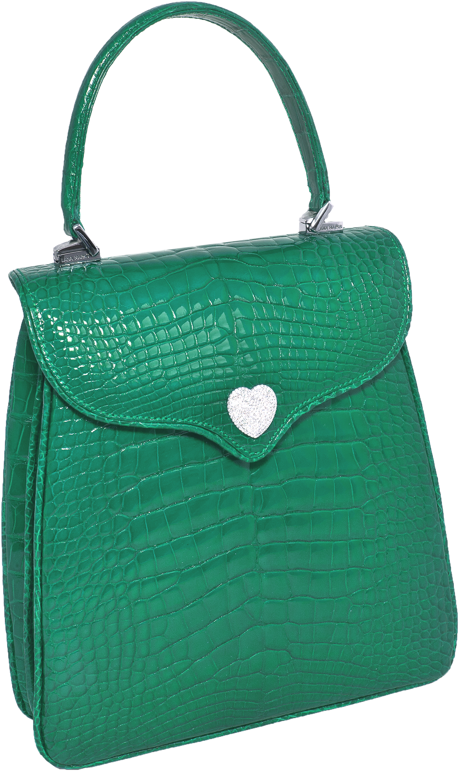 Princess Diana Diamond Heart Green Alligator - Princess Diana Handbag Lana Marks Png (1920x2801), Png Download