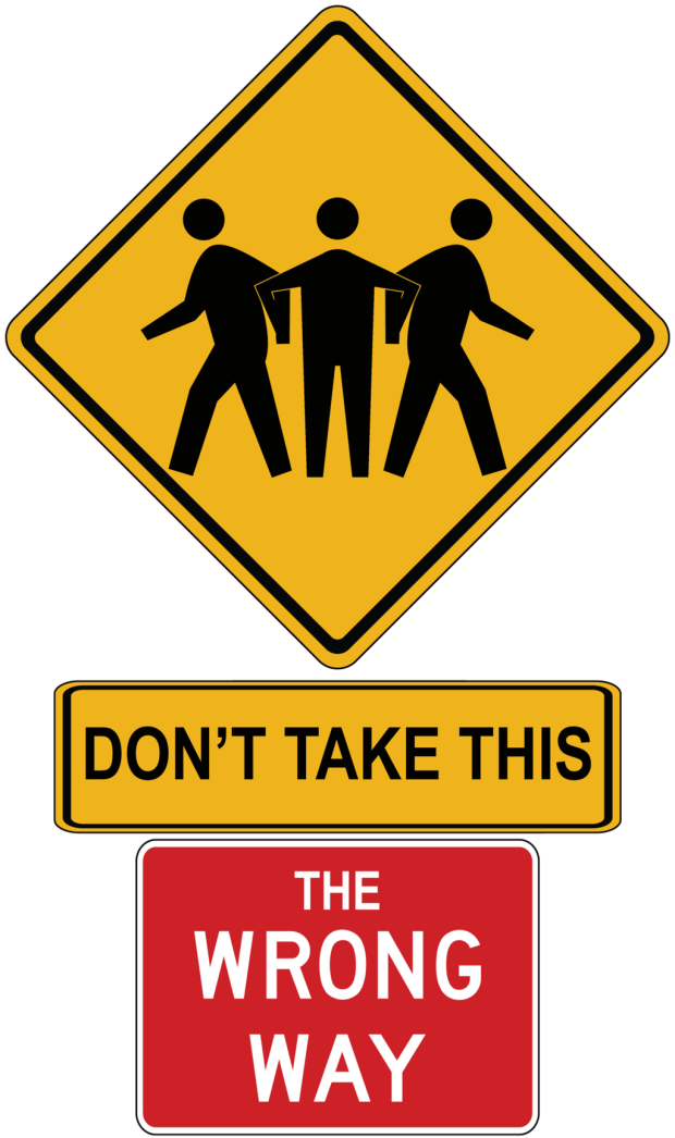 Wrong Way Sign (620x1046), Png Download