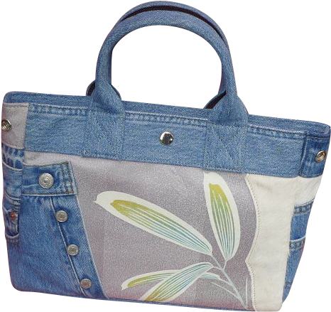 Pine And Bamboo Leaf Tote Bag - Jeans Bag Png (640x480), Png Download