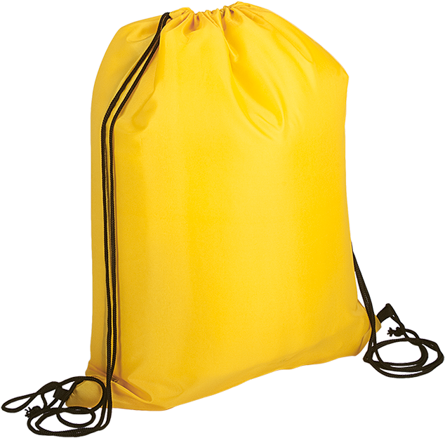 Lightweight Drawstring Bag - Yellow Drawstring Bag Png (700x700), Png Download