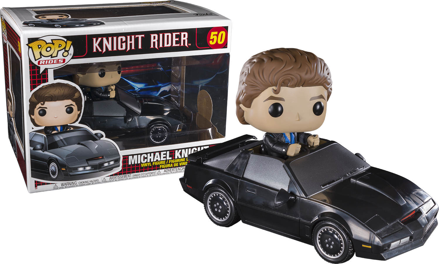 Knight Rider Michael Knight With Kitt Pop Rides Vinyl - Knight Rider Funko Pop (1500x904), Png Download