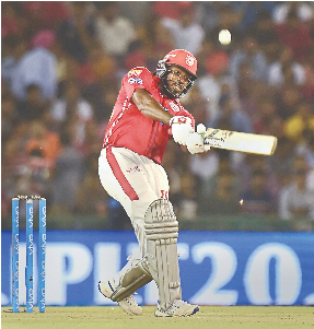 Chris Gayle In Ipl 2018 (500x300), Png Download