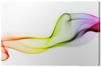 Colored Smoke Curves Isolated On White Background Canvas - Arum (400x400), Png Download