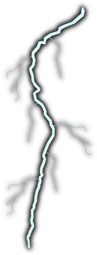 Thunder > - Black And White Thunder Png (276x576), Png Download