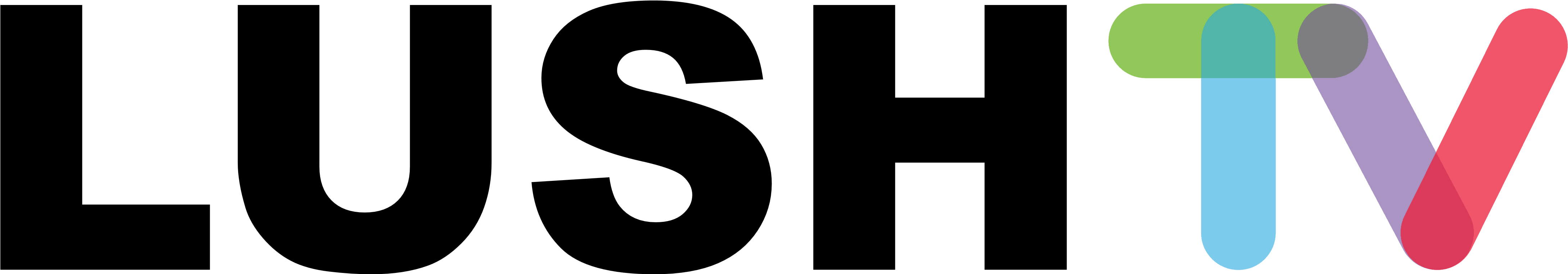 Lush Tv Logo - Black-and-white (4420x889), Png Download