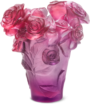 Daum Vase Rose Passion Purple And Red - Daum Rose Passion Red & Pink Vase | 05287 (600x600), Png Download