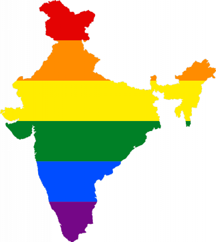 Hindu - Lgbt India Map (430x480), Png Download