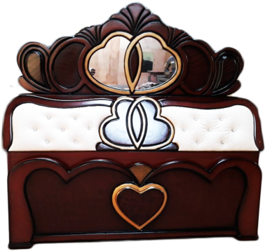 Polished Wooden Cot - Chocolate (500x375), Png Download