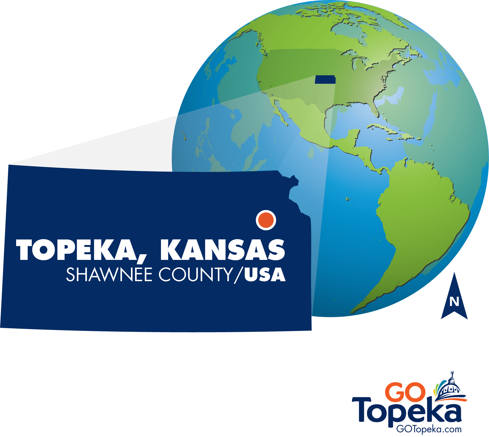 5 Gtep Globe-ks Map - Go Topeka (1908x1705), Png Download