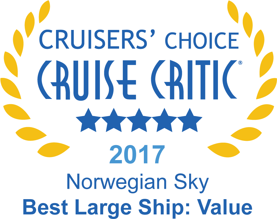 Norwegian Sky - 2017 Cruisers Choice Awards (1368x778), Png Download