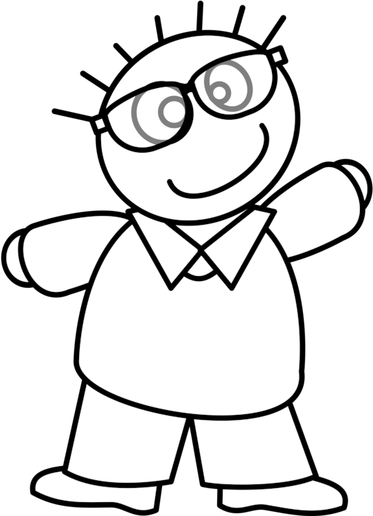Download Download Drawing Coloring Book Child Glasses Cartoon Garcon Avec Des Lunettes Dessin Png Image With No Background Pngkey Com