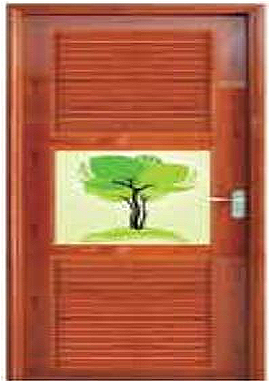 205 Mm X 86 Mm Pvc Door With Frame And Extra Shutter - Millimetre (352x380), Png Download