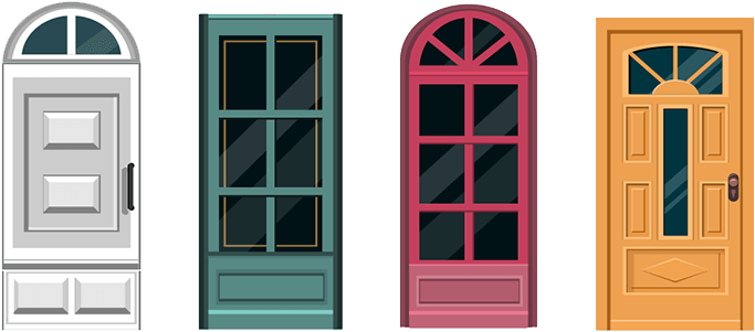 Upvc Door Style And Colours - Door (770x360), Png Download
