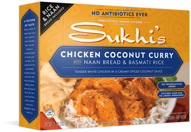 Download Chicken Coconut Curry Sukhi S Chicken Coconut Curry With Rice Naan Png Image With No Background Pngkey Com