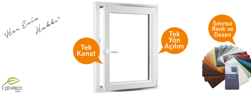 One Side Opening Windows - Pvc Doors Made In Turkey (825x310), Png Download
