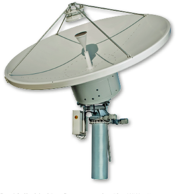 Dual Band Satellite Antenna Mounted On A Hiltron Hmam - Television Antenna (360x386), Png Download