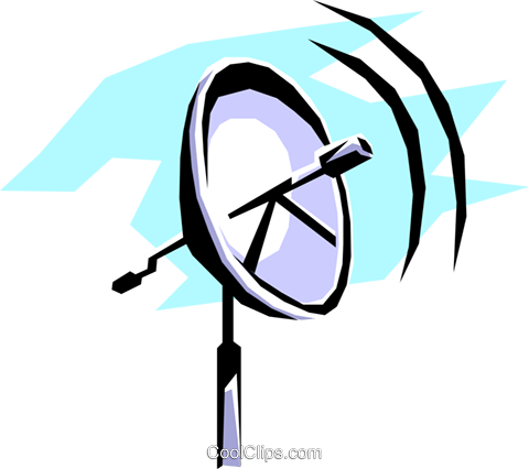 Dish Antenna Royalty Free Vector Clip Art Illustration (480x426), Png Download