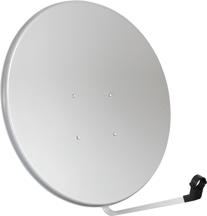 Megasat 110cm Mirror Steel Light Grey Front View - Megasat - Antenne (1700x956), Png Download