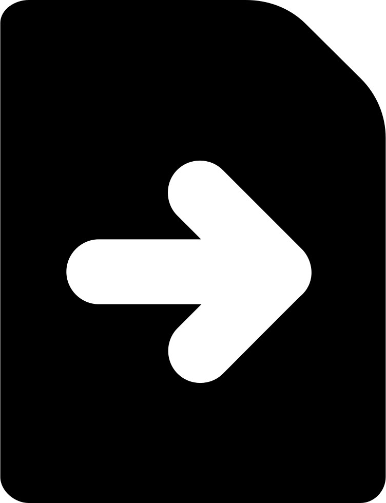 File Filled Paper Symbol With Right Arrow Svg Png Icon - Christian Cross (752x980), Png Download