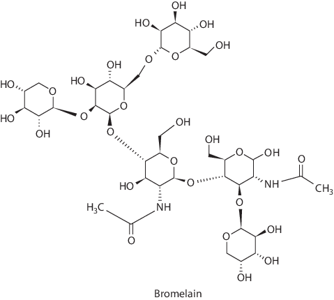 3 Chemical Structure Of Bromelain Found In Pineapple - Chemical Structure Of Pineapple (479x430), Png Download
