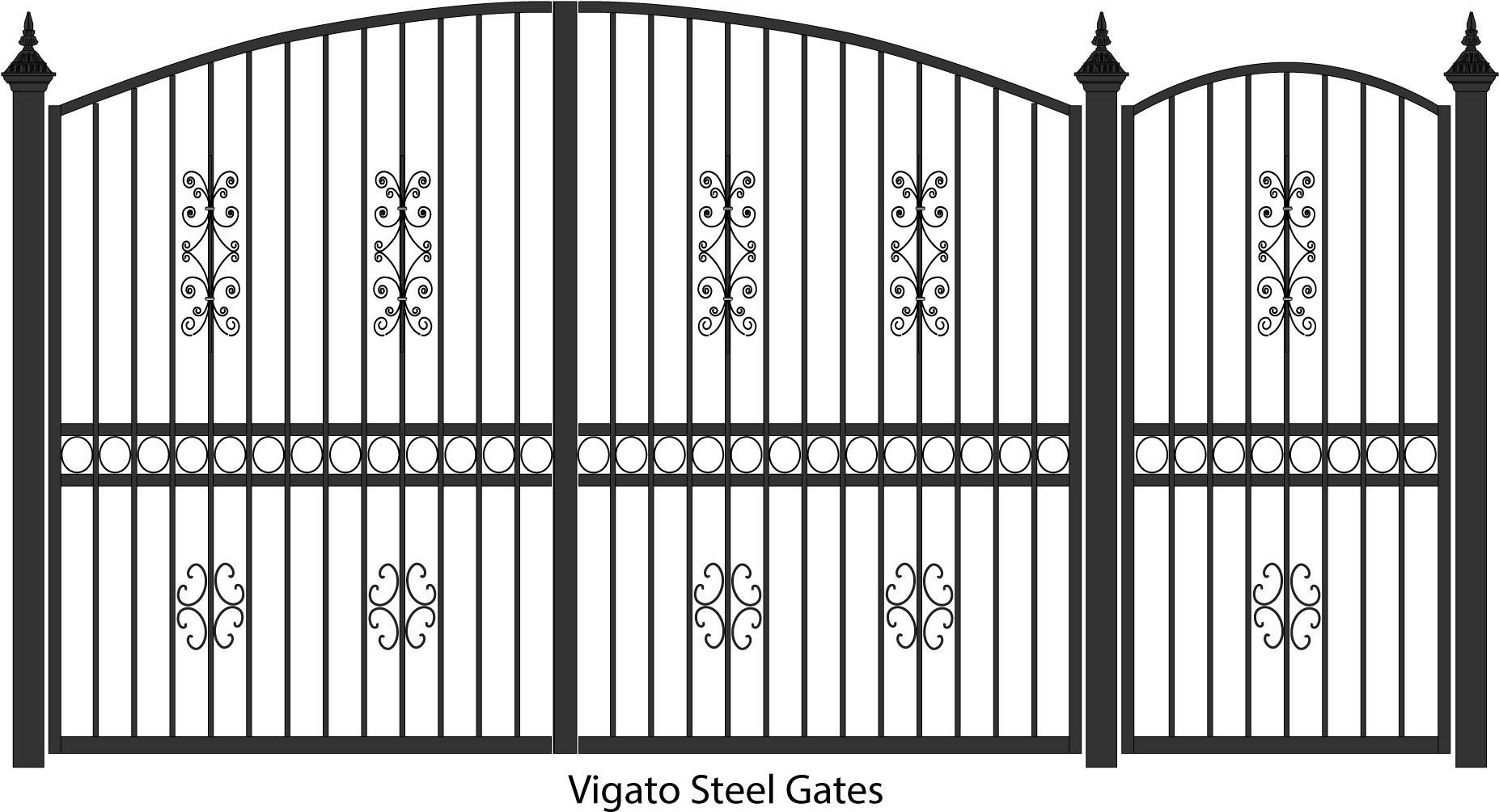 Vigate Steel And Wrought Irom Pedestrian And Driveway - Century Park (1920x1080), Png Download