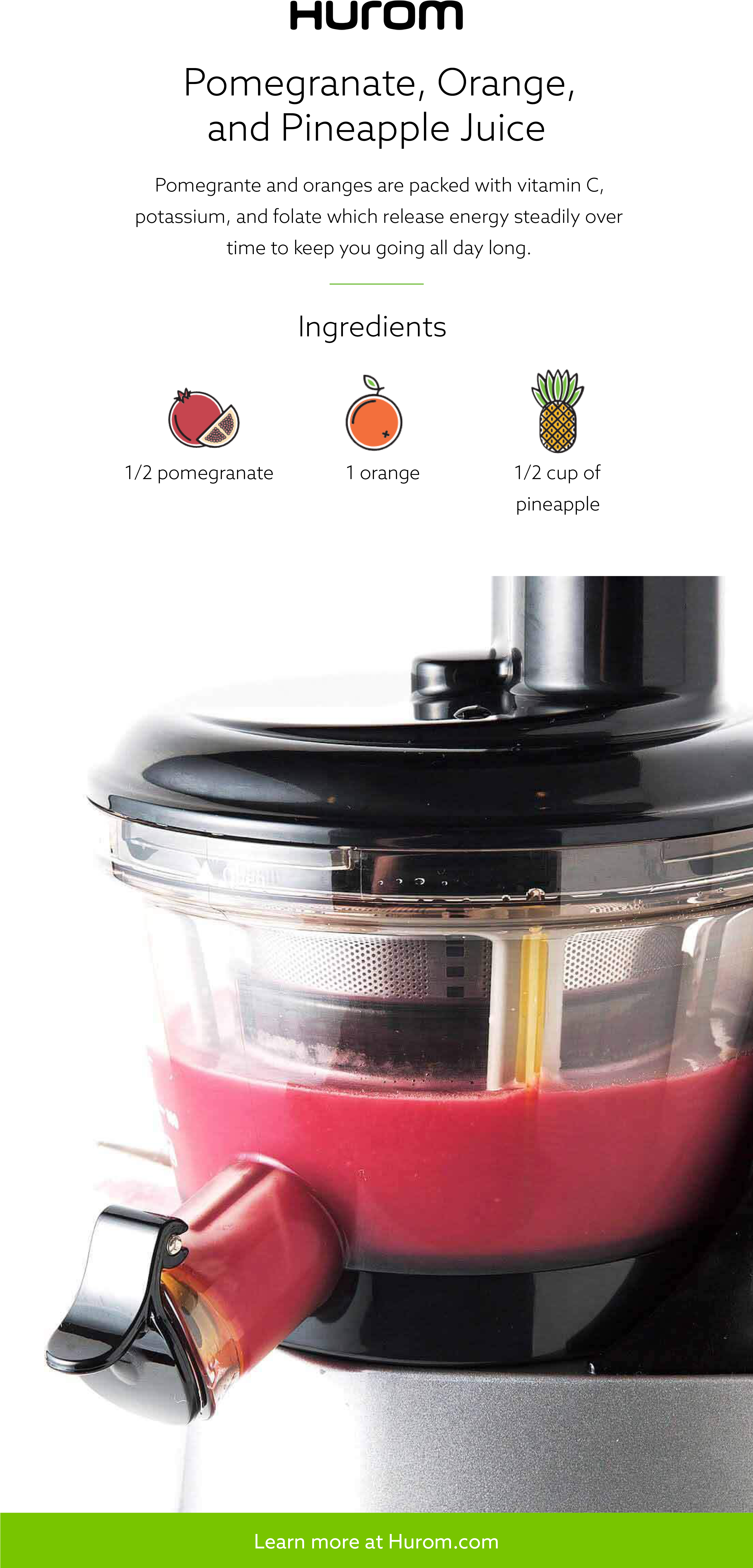 Pomegranate, Orange, And Pineapple Juice - Blender (2500x5483), Png Download