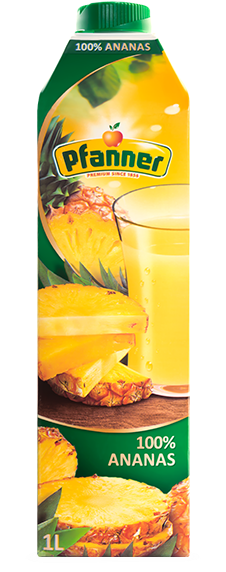 100% Pineapple Juice 1 L - Pfanner Ananasová Šťáva 100% 1l (379x600), Png Download
