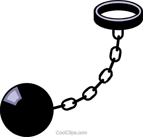 Leg Irons Royalty Free Vector Clip Art Illustration - Circle Chain Vector (480x459), Png Download