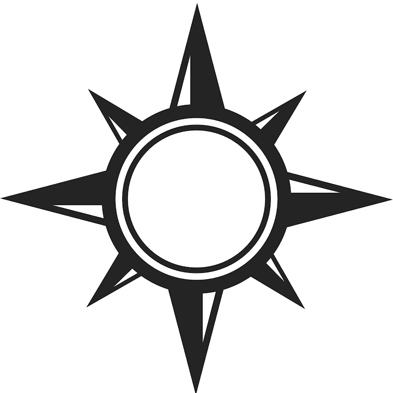 Round Compass Rubber Stamp - Black Sun Star Wars Logo (800x800), Png Download