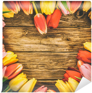 Personalized Tulip Flowers Wall Clock For Mom (400x400), Png Download