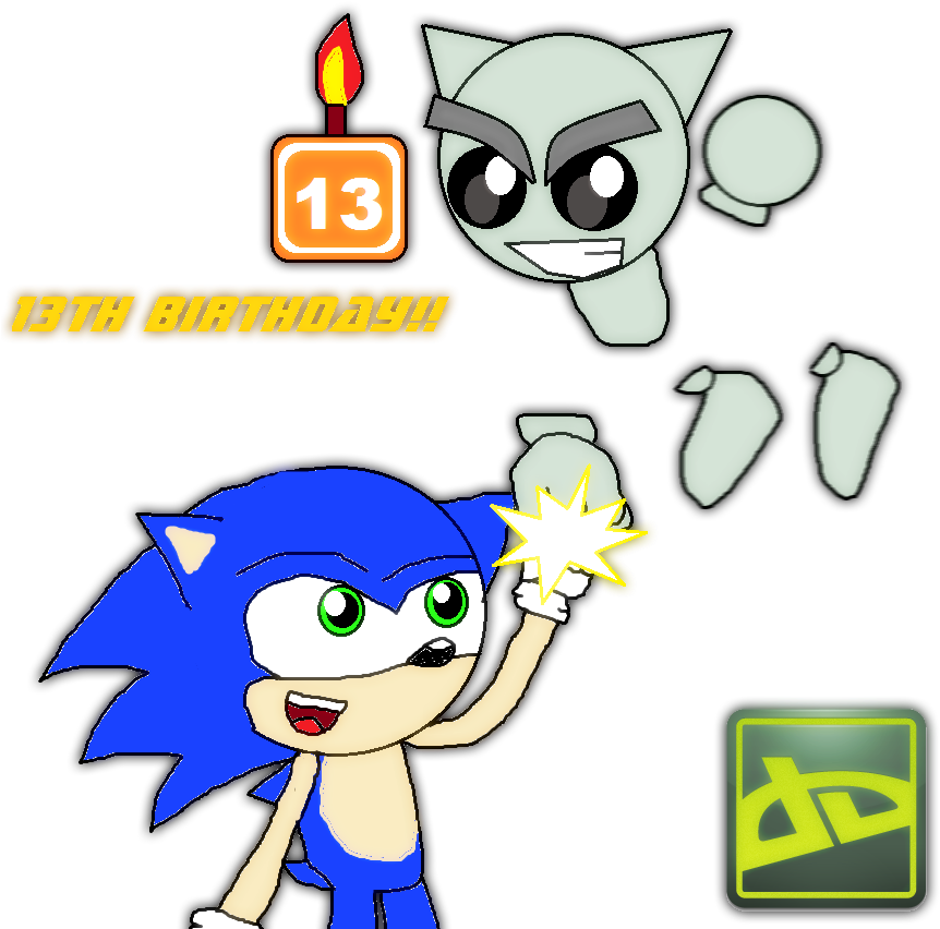 Deviantart 13th Birthday Celebration By Knux95 On Clipart - Deviantart (868x858), Png Download