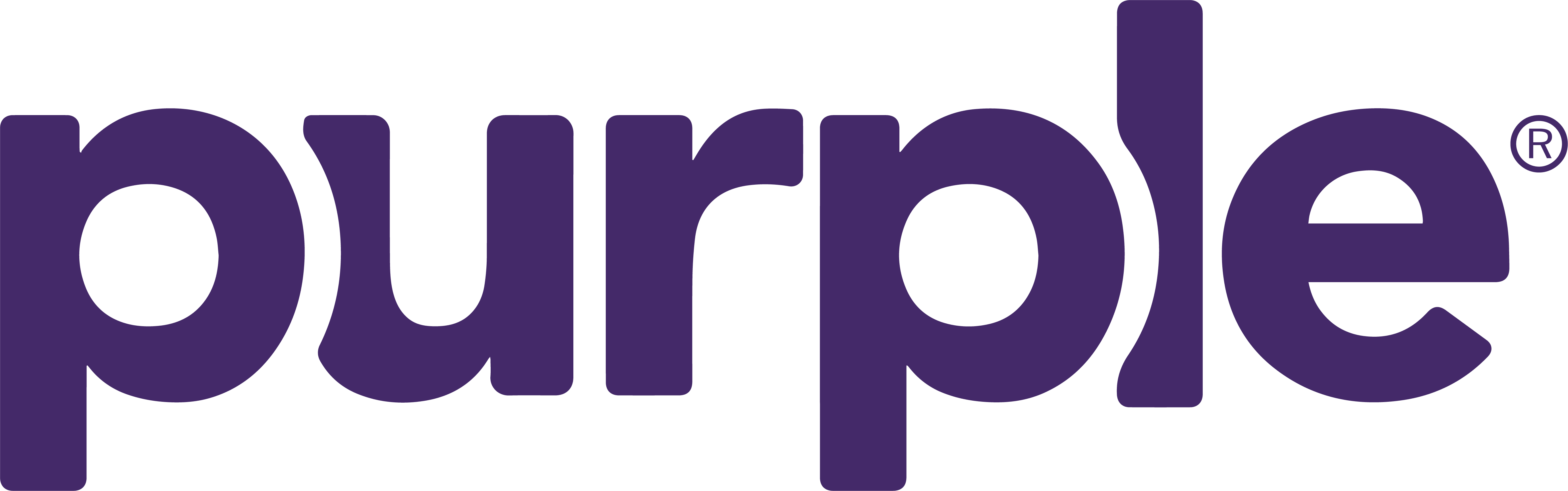 Purple Logo - Purple Mattress Logo (5516x1728), Png Download