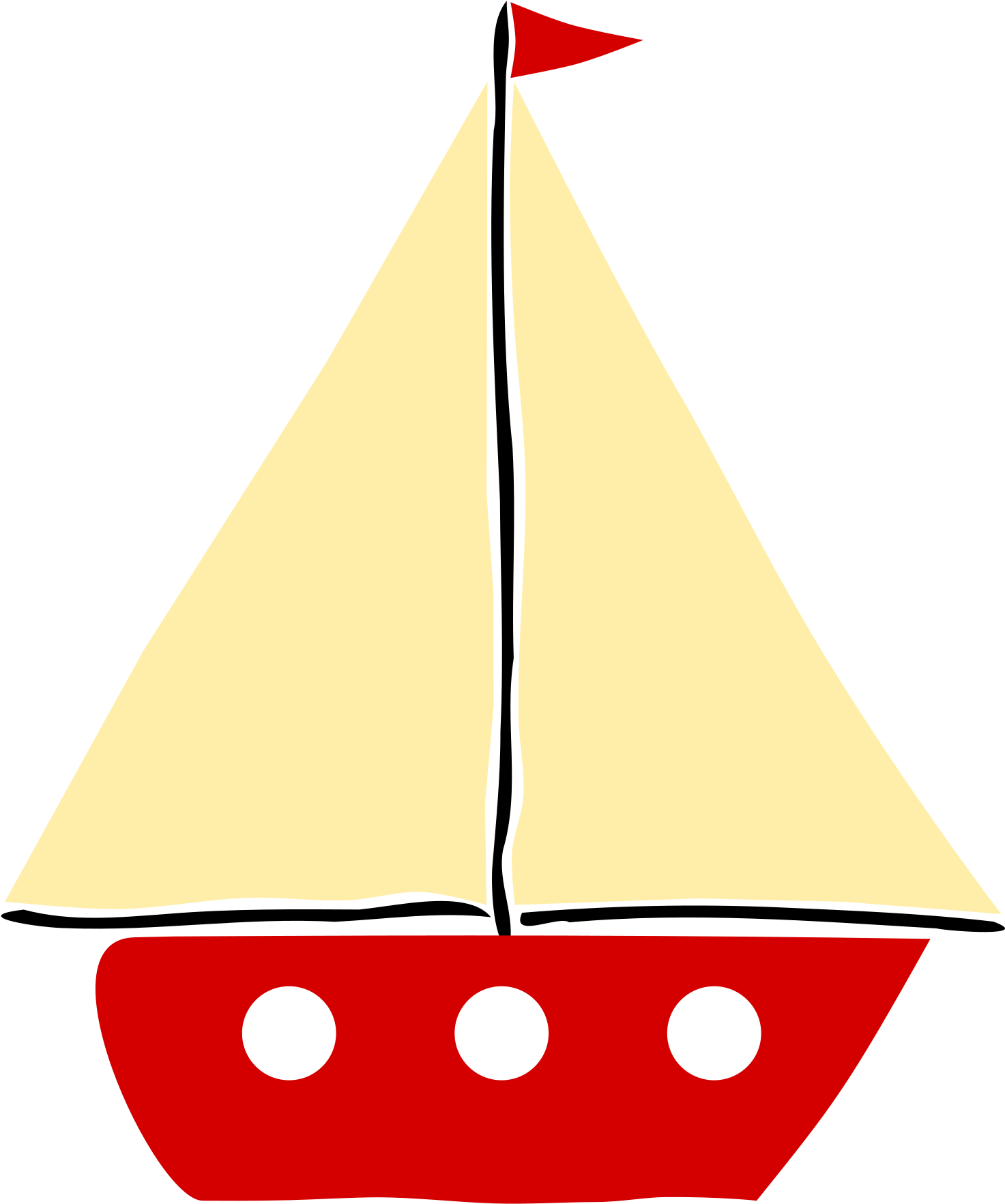 This Free Icons Png Design Of Red Sail Boat 1 (1697x2400), Png Download