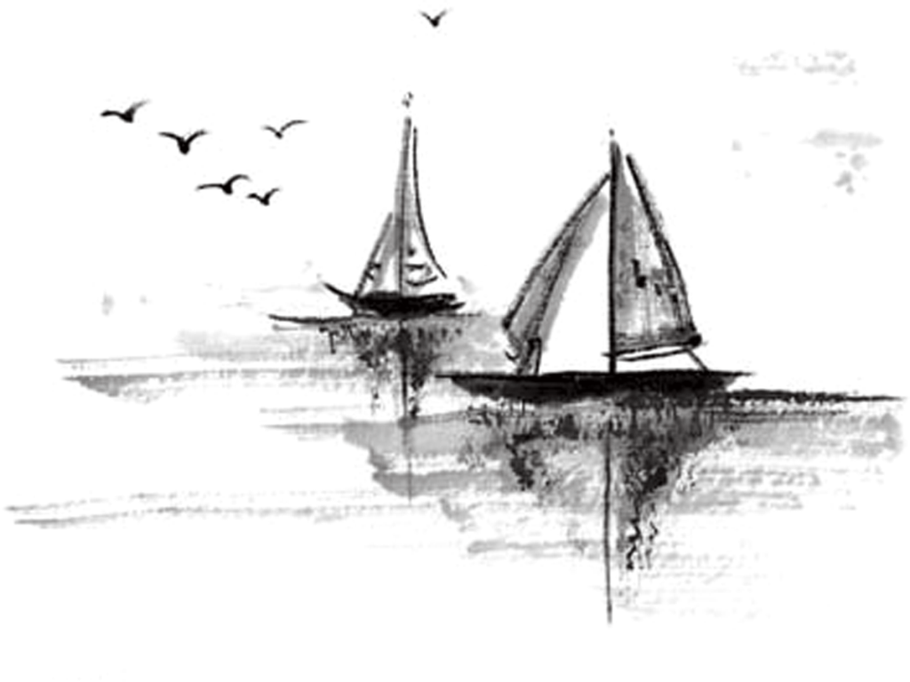 Sketch Sailboat Painting Transparent Decorative - Matter And Mind: The Vaisesika Sutra Of Kanada (1024x768), Png Download