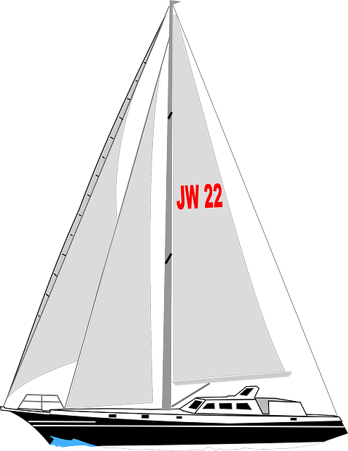 Sailboat - Sailing Yacht Clip Art (494x640), Png Download