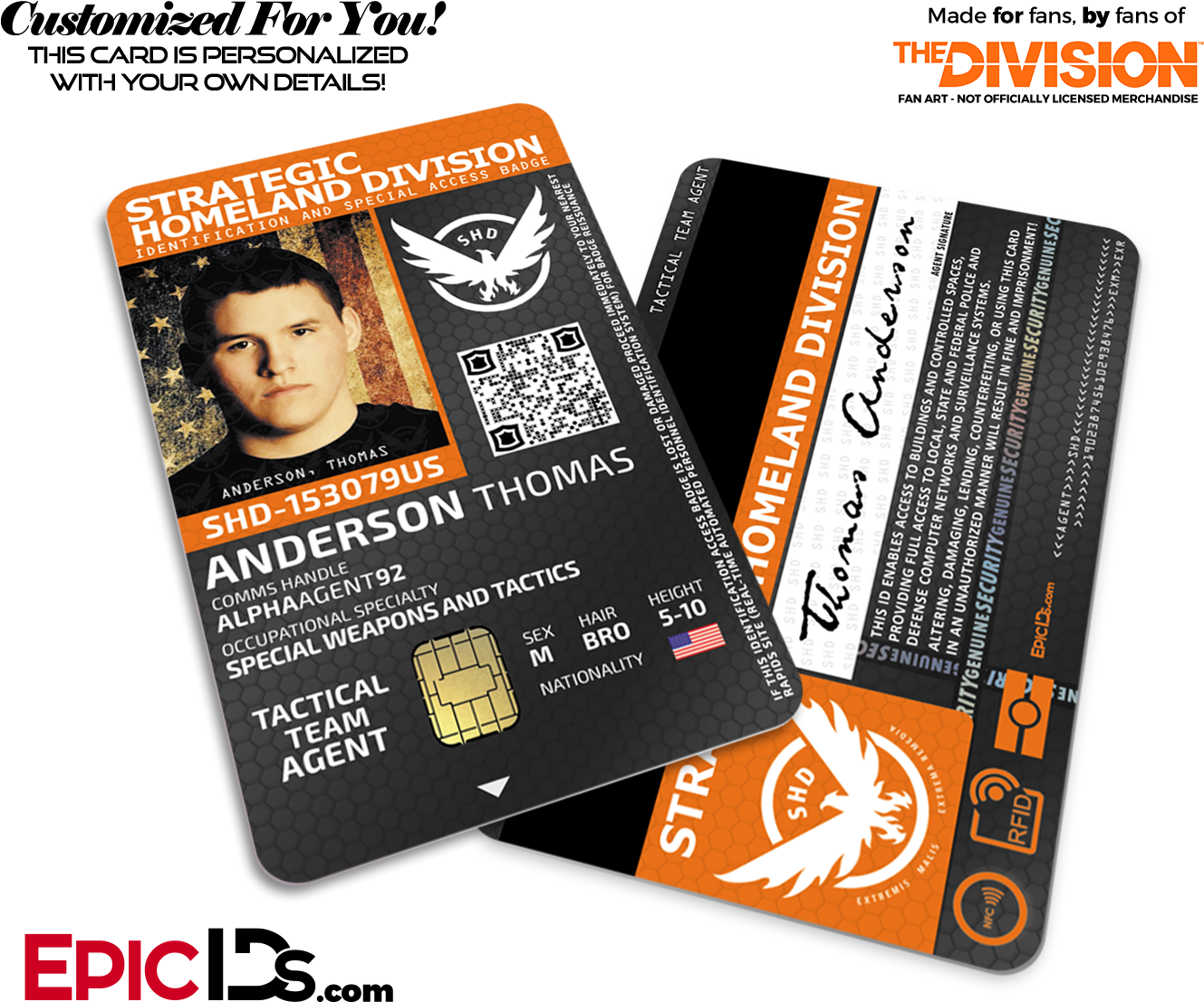 Strategic Homeland Division 'the Division' Agent Id - Division Shd Id Card (1417x1181), Png Download