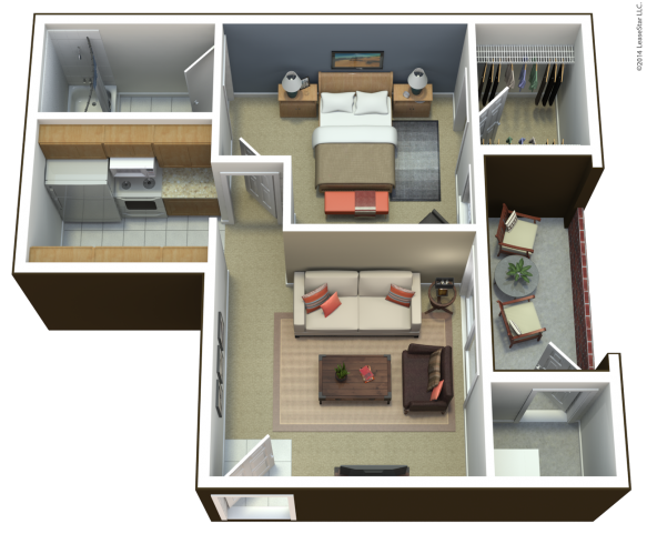 Pricing & Floor Planssquire - Manhattan Apartment 2 Bedroom (640x480), Png Download