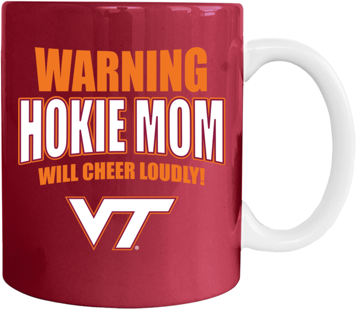 Warning Hokie Mom Will Cheer Loudly With Virginia Tech - Virginia Tech (1000x1000), Png Download