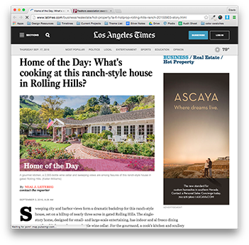 One Of Our Homes For Sale In Rolling Hills Was Featured - Ruth And Raine (351x346), Png Download