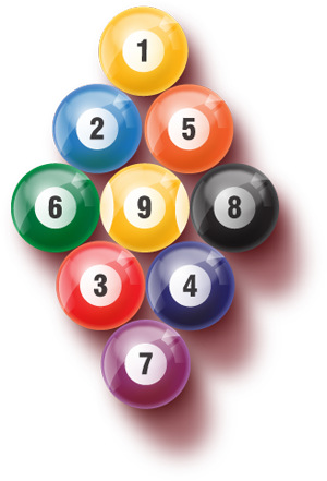 Het Spel Begint Met Het Opzetten Van Het Rack - 9 Balls Png (300x441), Png Download